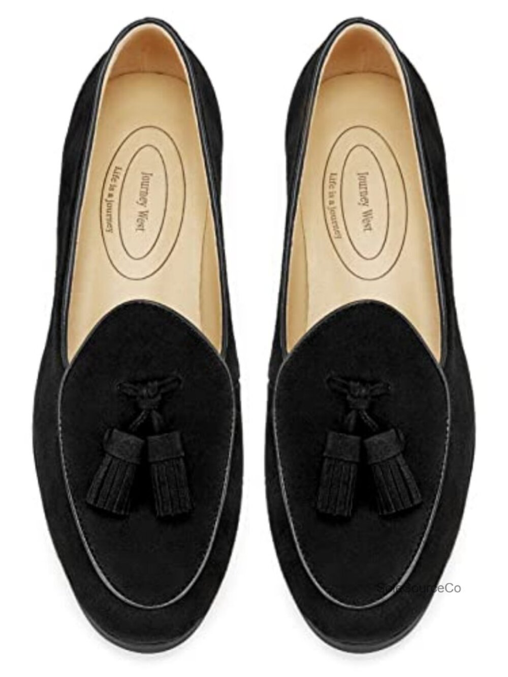 Suede Tassel Loafers Womens Slip-On Belgian Penny Shoes Genuine Leather Insole